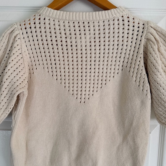 Anthropologie Stella Pardo Naia Cropped Sweater Tee Size S - Picture 9 of 13